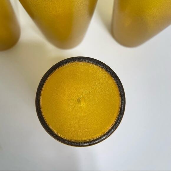 Vintage Amber Gold Cups Set of 4 restaurant style - Picture 4 of 9